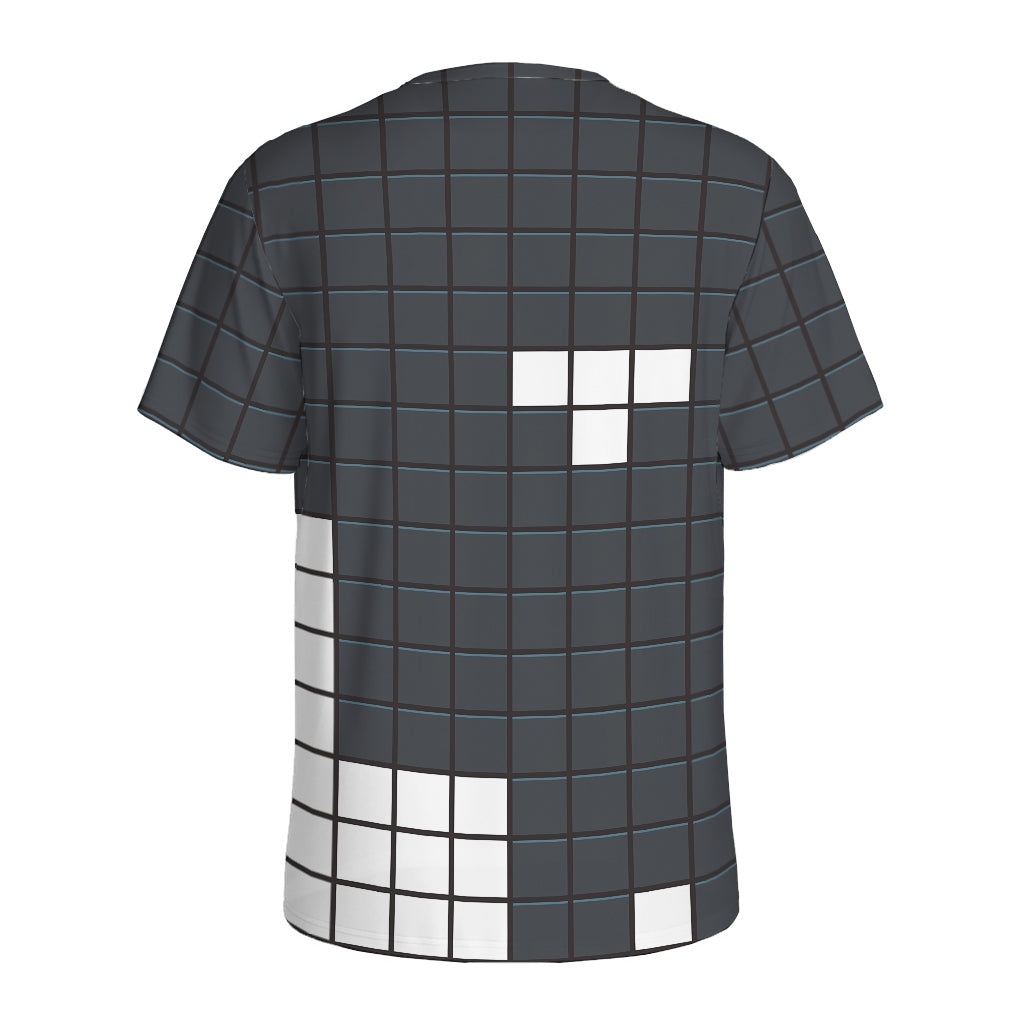 White Brick Puzzle Video Game Print Men's Sports T-Shirt