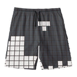 White Brick Puzzle Video Game Print Men's Swim Trunks