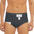White Brick Puzzle Video Game Print Men's Triangle Swim Briefs