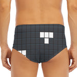 White Brick Puzzle Video Game Print Men's Triangle Swim Briefs