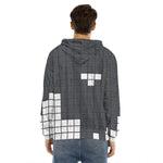 White Brick Puzzle Video Game Print Men's Velvet Pullover Hoodie