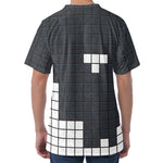 White Brick Puzzle Video Game Print Men's Velvet T-Shirt