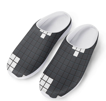 White Brick Puzzle Video Game Print Mesh Casual Shoes