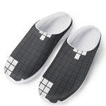 White Brick Puzzle Video Game Print Mesh Casual Shoes