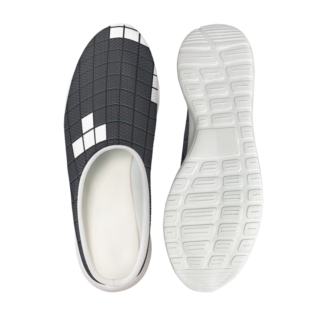 White Brick Puzzle Video Game Print Mesh Casual Shoes