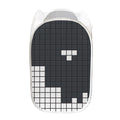 White Brick Puzzle Video Game Print Mesh Laundry Hamper
