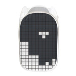 White Brick Puzzle Video Game Print Mesh Laundry Hamper