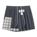 White Brick Puzzle Video Game Print Mesh Shorts