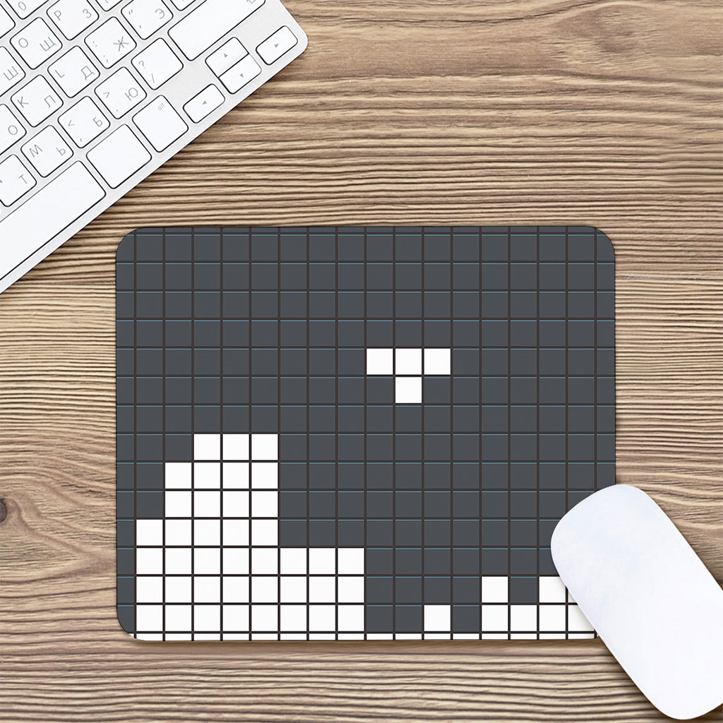 White Brick Puzzle Video Game Print Mouse Pad