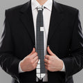 White Brick Puzzle Video Game Print Necktie