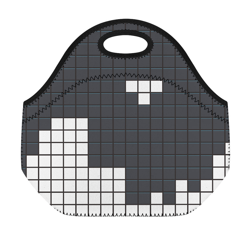 White Brick Puzzle Video Game Print Neoprene Lunch Bag