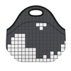 White Brick Puzzle Video Game Print Neoprene Lunch Bag
