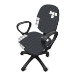 White Brick Puzzle Video Game Print Office Chair Cover