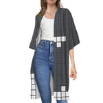 White Brick Puzzle Video Game Print Open Front Beach Cover Up