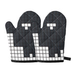 White Brick Puzzle Video Game Print Oven Mitts