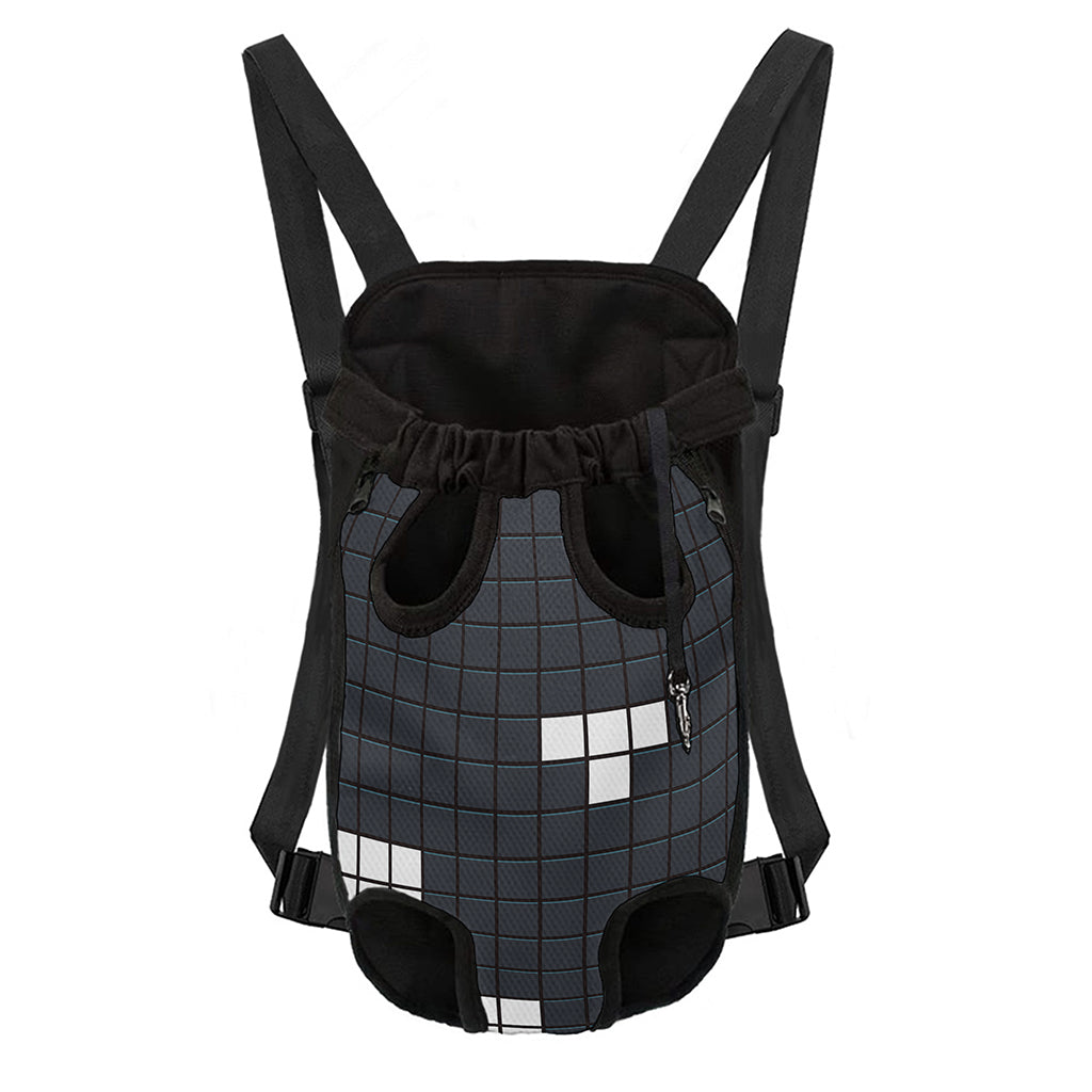 White Brick Puzzle Video Game Print Pet Carrier Backpack