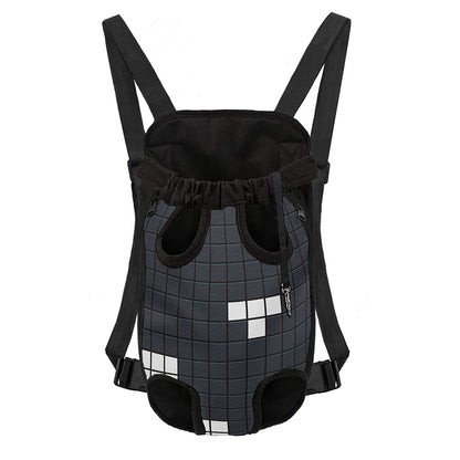 White Brick Puzzle Video Game Print Pet Carrier Backpack