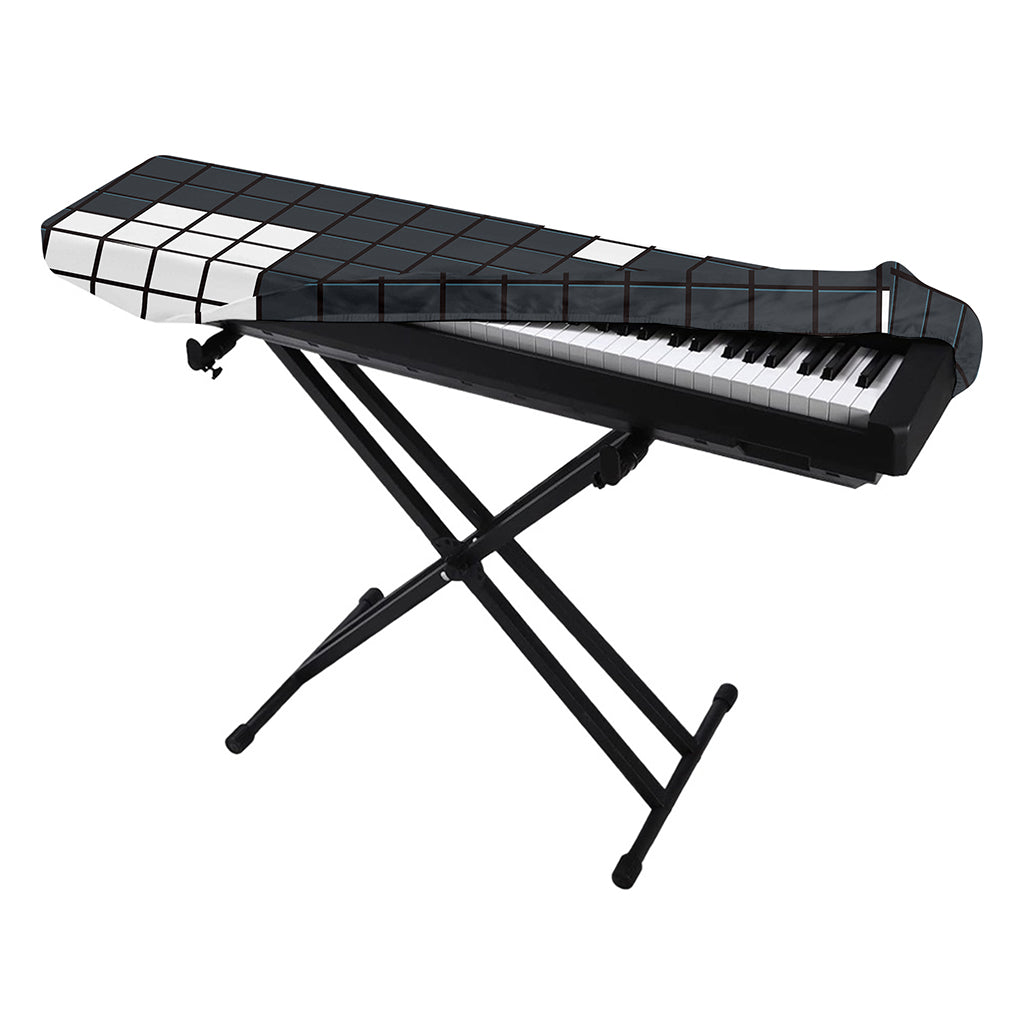 White Brick Puzzle Video Game Print Piano Keyboard Cover