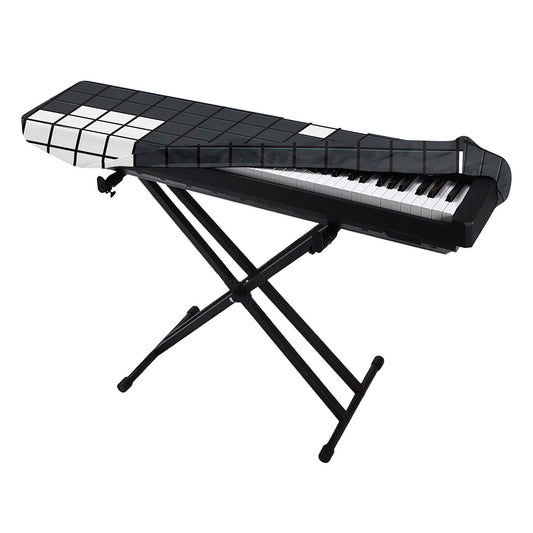 White Brick Puzzle Video Game Print Piano Keyboard Cover