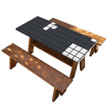 White Brick Puzzle Video Game Print Picnic Table Cover
