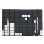 White Brick Puzzle Video Game Print Placemat