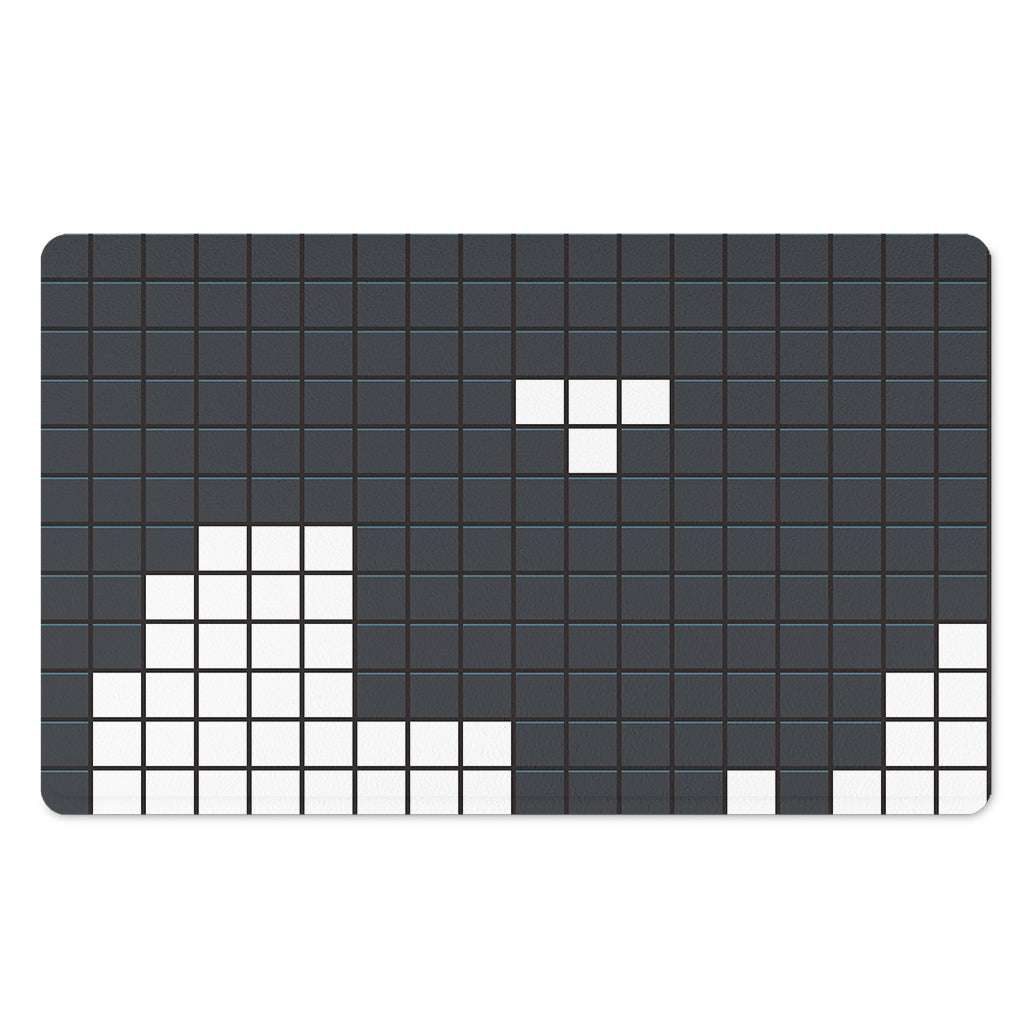 White Brick Puzzle Video Game Print Polyester Doormat