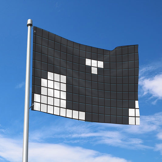 White Brick Puzzle Video Game Print Polyester Flag