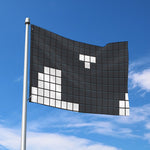 White Brick Puzzle Video Game Print Polyester Flag