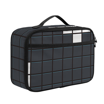 White Brick Puzzle Video Game Print Portable Lunch Bag