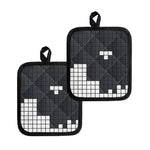 White Brick Puzzle Video Game Print Pot Holders