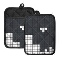 White Brick Puzzle Video Game Print Pot Holders With Pocket