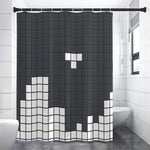 White Brick Puzzle Video Game Print Premium Shower Curtain