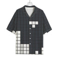 White Brick Puzzle Video Game Print Rayon Hawaiian Shirt