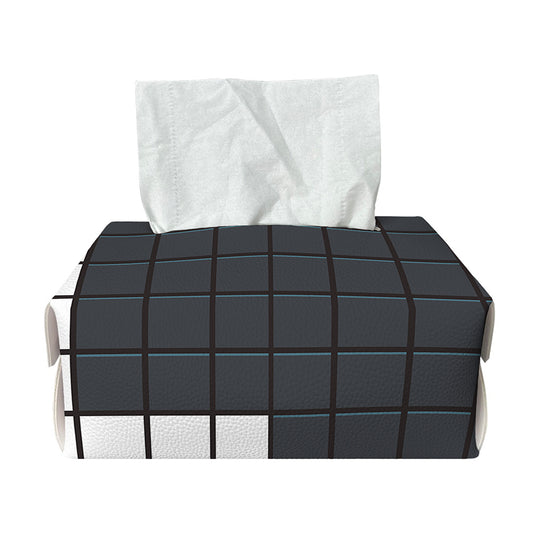 White Brick Puzzle Video Game Print Rectangle Tissue Box Cover