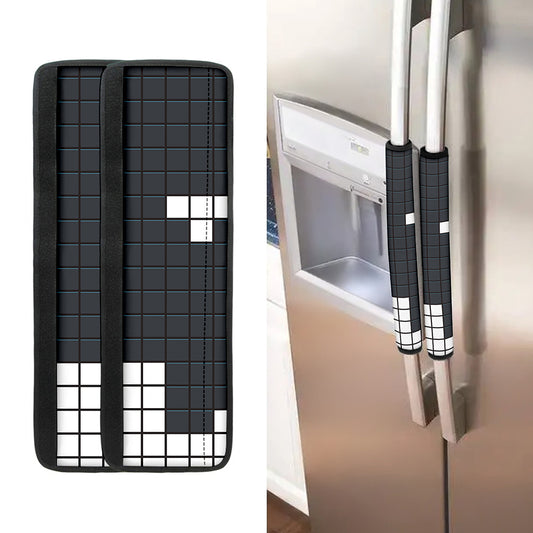 White Brick Puzzle Video Game Print Refrigerator Handle Covers