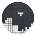 White Brick Puzzle Video Game Print Round Blanket