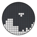 White Brick Puzzle Video Game Print Round Floor Mat