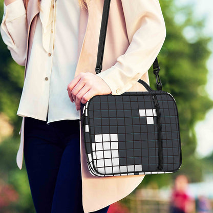 White Brick Puzzle Video Game Print Shoulder Strap Bible Bag
