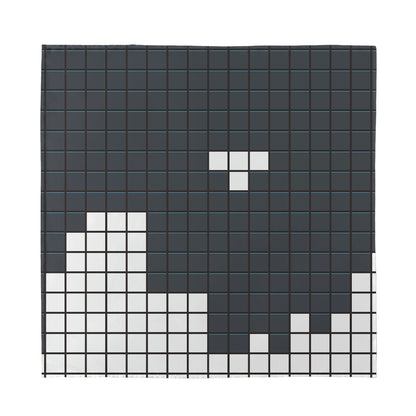 White Brick Puzzle Video Game Print Silk Bandana