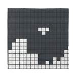 White Brick Puzzle Video Game Print Silk Bandana