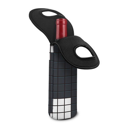 White Brick Puzzle Video Game Print Single Neoprene Wine Tote