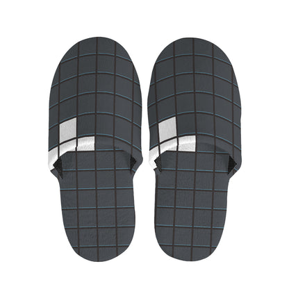 White Brick Puzzle Video Game Print Slippers