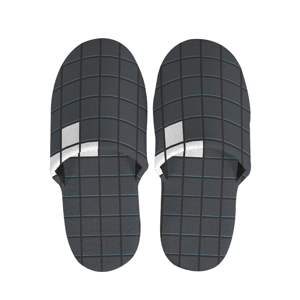 White Brick Puzzle Video Game Print Slippers