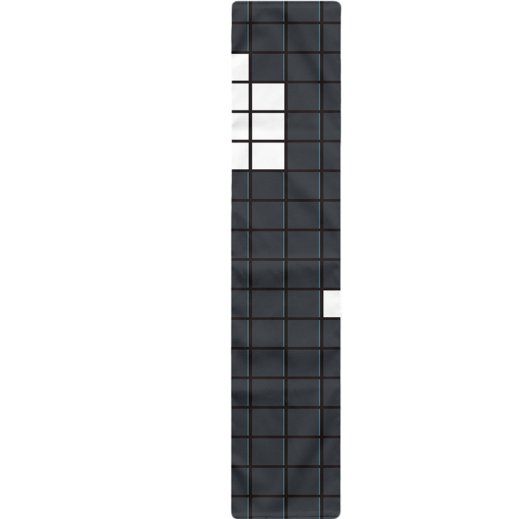 White Brick Puzzle Video Game Print Table Runner