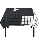 White Brick Puzzle Video Game Print Tablecloth
