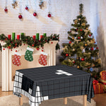 White Brick Puzzle Video Game Print Tablecloth