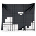 White Brick Puzzle Video Game Print Tapestry