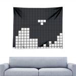 White Brick Puzzle Video Game Print Tapestry