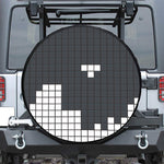 White Brick Puzzle Video Game Print Tire Cover