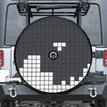 White Brick Puzzle Video Game Print Tire Cover With Camera Hole
